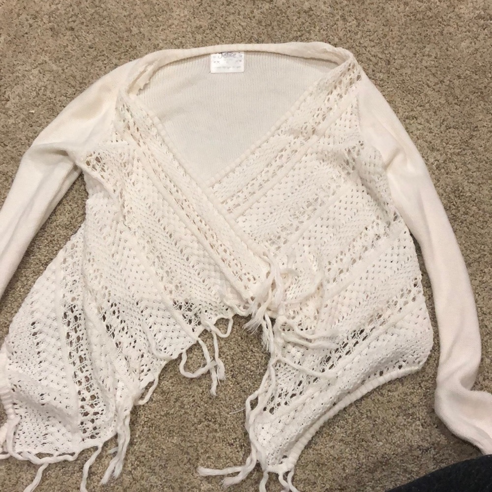 A white cardigan